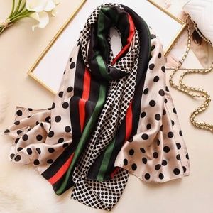 NWT SILK SCARF LUXURY STYLE STOLES WOMEN HEADBAND